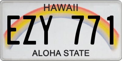 HI license plate EZY771