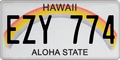 HI license plate EZY774