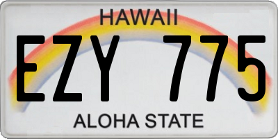 HI license plate EZY775