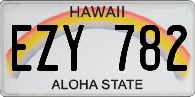 HI license plate EZY782