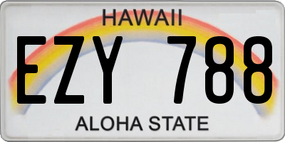 HI license plate EZY788