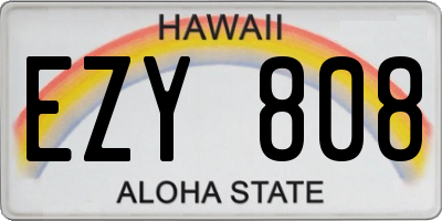 HI license plate EZY808