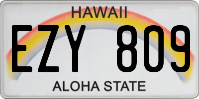 HI license plate EZY809