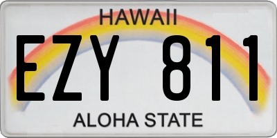 HI license plate EZY811