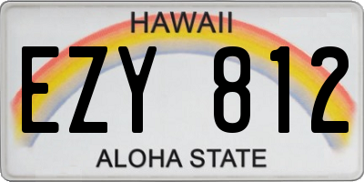 HI license plate EZY812