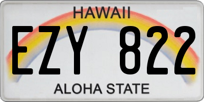 HI license plate EZY822