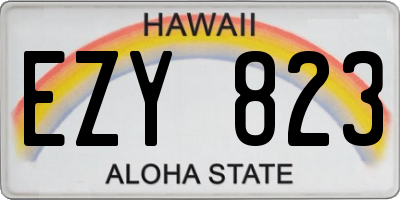 HI license plate EZY823