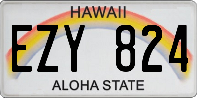 HI license plate EZY824