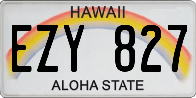 HI license plate EZY827