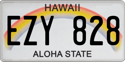 HI license plate EZY828