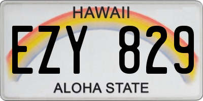HI license plate EZY829