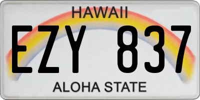 HI license plate EZY837
