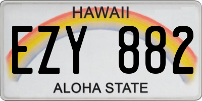 HI license plate EZY882