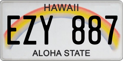 HI license plate EZY887