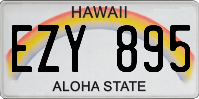 HI license plate EZY895