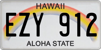 HI license plate EZY912