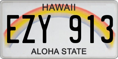 HI license plate EZY913
