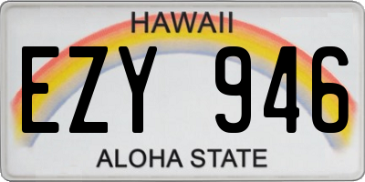 HI license plate EZY946