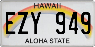 HI license plate EZY949