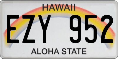 HI license plate EZY952
