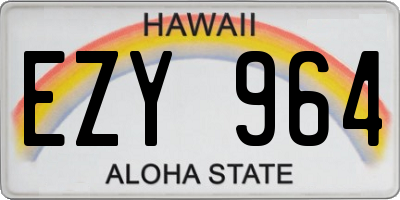 HI license plate EZY964