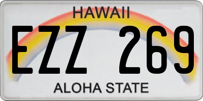 HI license plate EZZ269