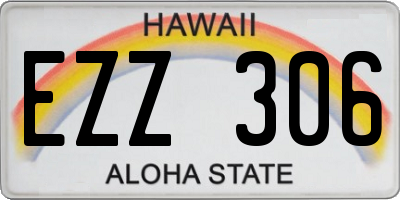 HI license plate EZZ306