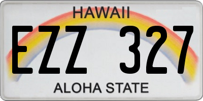HI license plate EZZ327