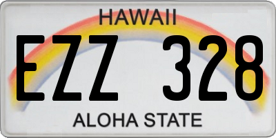 HI license plate EZZ328