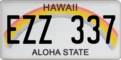 HI license plate EZZ337