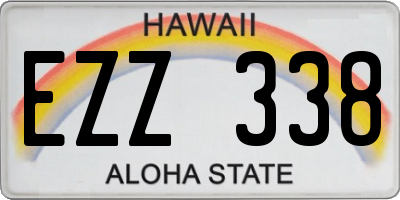 HI license plate EZZ338