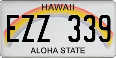 HI license plate EZZ339