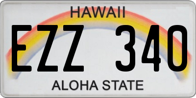 HI license plate EZZ340