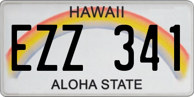 HI license plate EZZ341