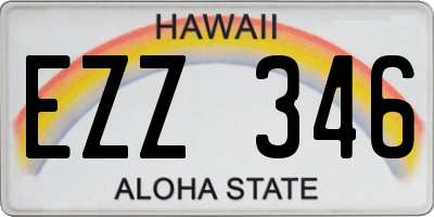 HI license plate EZZ346