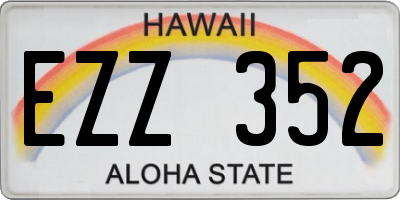 HI license plate EZZ352