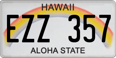 HI license plate EZZ357
