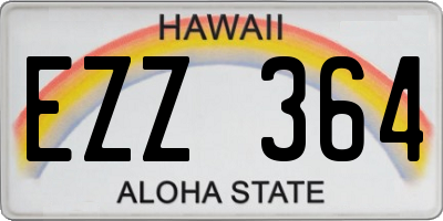 HI license plate EZZ364