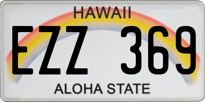 HI license plate EZZ369