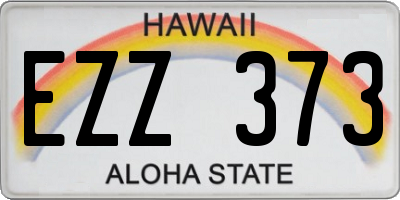 HI license plate EZZ373