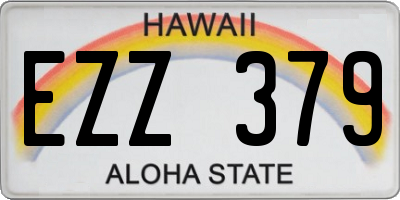 HI license plate EZZ379