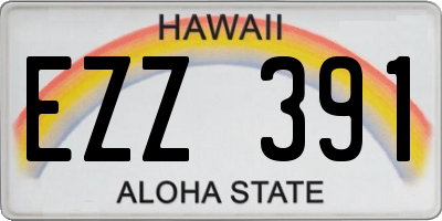 HI license plate EZZ391