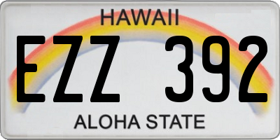 HI license plate EZZ392