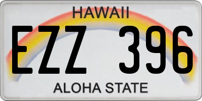 HI license plate EZZ396