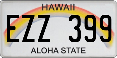 HI license plate EZZ399