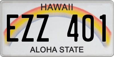 HI license plate EZZ401