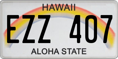 HI license plate EZZ407
