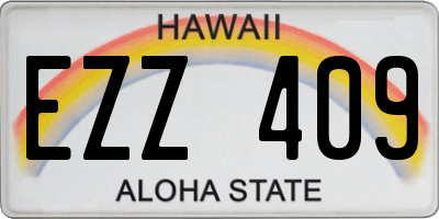 HI license plate EZZ409
