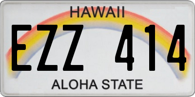 HI license plate EZZ414
