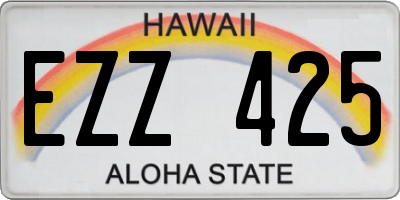 HI license plate EZZ425